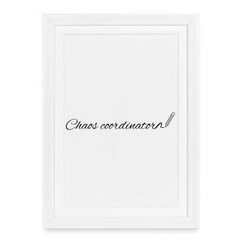 T-shirt de l’école des professeurs drôles du Coordinateur du Chaos - Affiche encadrée (27 × 37 cm) - blanc - Devant