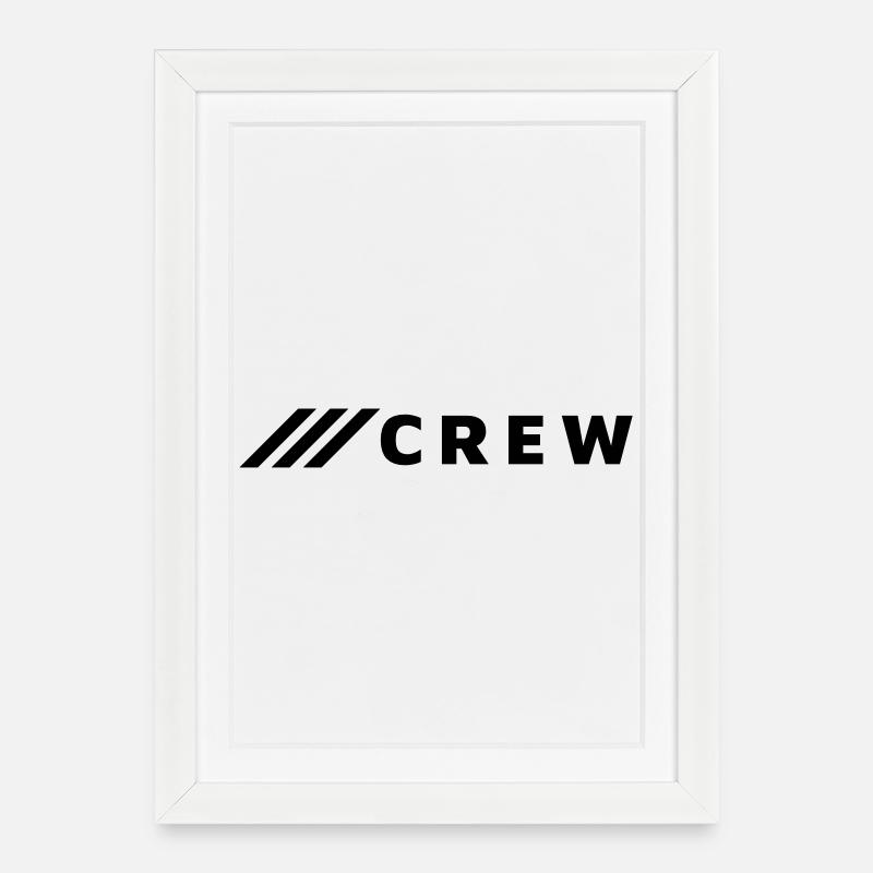CREW - Gerahmtes Poster (27 × 37 cm) - Weiß