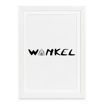 Wankel Schriftzug - Gerahmtes Poster (27 × 37 cm) - Weiß - Vorne