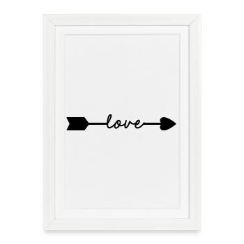 Love - Framed poster (27 × 37 cm) - white - Front