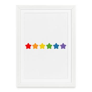 Rainbow Starlet LGBT lgbtqi queer - Framed poster (27 × 37 cm) - white - Front