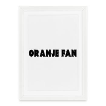 Orange fan of the royal family for King's Day # - Framed poster (27 × 37 cm) - white - Front