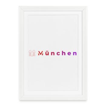 Veilleuses de Munich - Affiche encadrée (27 × 37 cm) - blanc - Devant