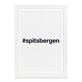 SPITSBERGEN Norway Norge Norwegen - Framed poster (27 × 37 cm) - white - Front