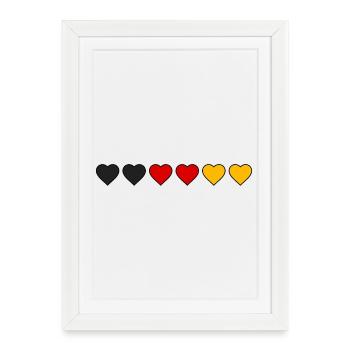 Cœurs d’Allemagne - Affiche encadrée (27 × 37 cm) - blanc - Devant