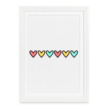 COUPLE. HEART. CHRISTMAS. JUST MARRIED. Bachelorette party - Framed poster (27 × 37 cm) - white - Front