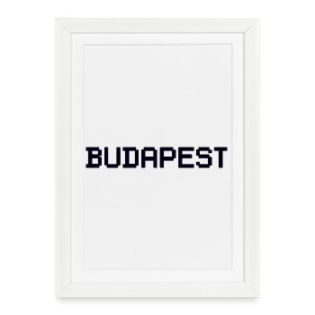 BUDAPEST Hongrie Ungarn - Affiche encadrée (27 × 37 cm) - blanc - Devant