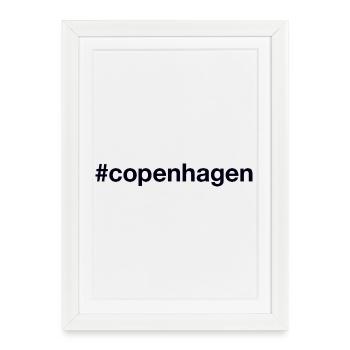 COPENHAGUE Danemark Kopenhagen Dänemark - Affiche encadrée (27 × 37 cm) - blanc - Devant