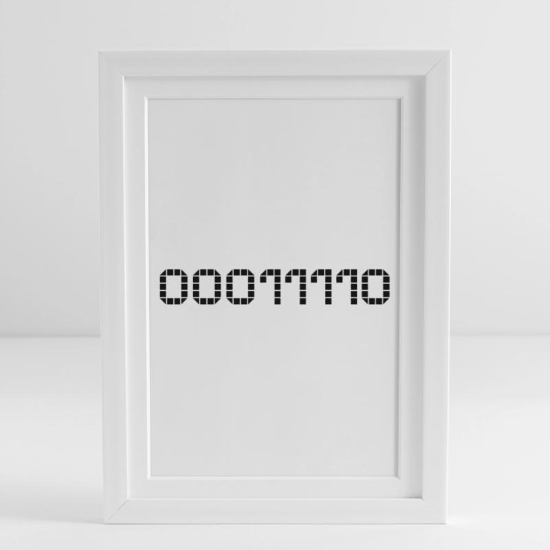 Binary notation - 30 Framed poster (27 × 37 cm)