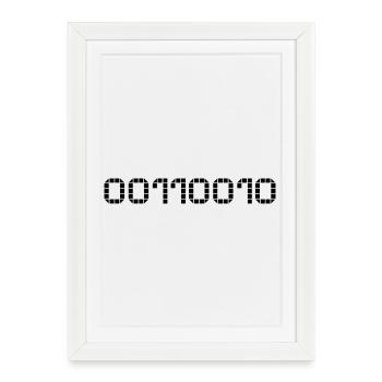 Binary notation - 50 - Framed poster (27 × 37 cm) - white - Front
