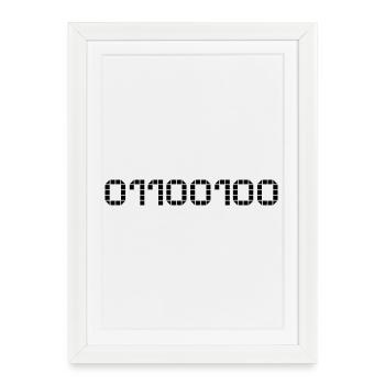 Binary notation - 100 - Framed poster (27 × 37 cm) - white - Front