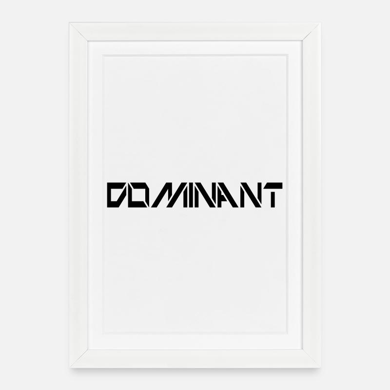 dominant - Affiche encadrée (27 × 37 cm) - blanc