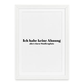 Study place - Framed poster (27 × 37 cm) - white - Front