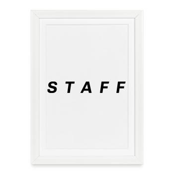 Staff - Framed poster (27 × 37 cm) - white - Front
