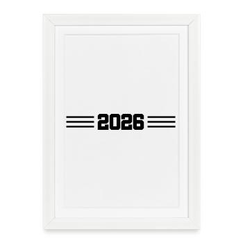 2026 year stroke - Framed poster (27 × 37 cm) - white - Front