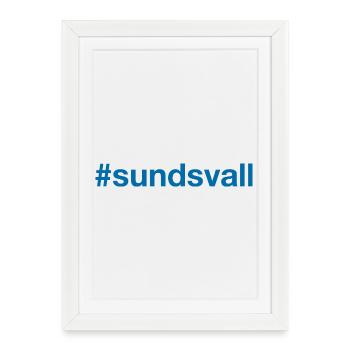 Sundsvall Sverige Suède Schweden - Affiche encadrée (27 × 37 cm) - blanc - Devant