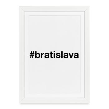 BRATISLAVA Hashtag Slowakei Slovaquie - Affiche encadrée (27 × 37 cm) - blanc - Devant