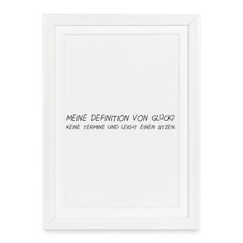 Definition von Glück - Gerahmtes Poster (27 × 37 cm) - Weiß - Vorne