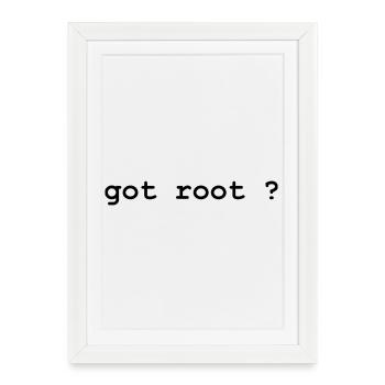 Geek - GOOT ROOT ? - Affiche encadrée (27 × 37 cm) - blanc - Devant