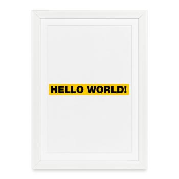 Salut tout le monde! - Affiche encadrée (27 × 37 cm) - blanc - Devant