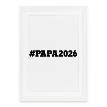 Devenir papa Tu vas être un père bébé Annonce 2026 - Affiche encadrée (27 × 37 cm) - blanc - Devant