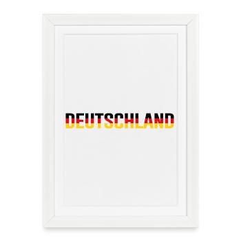 GERMANY – Bold banner in flag colours - Framed poster (27 × 37 cm) - white - Front