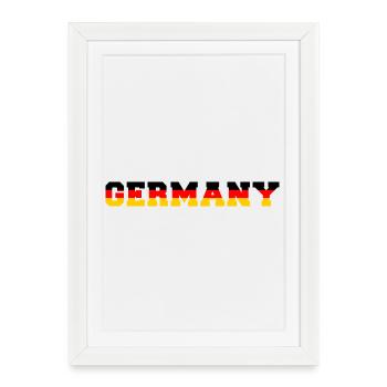 Deutschland T-Shirt Germany - Framed poster (27 × 37 cm) - white - Front