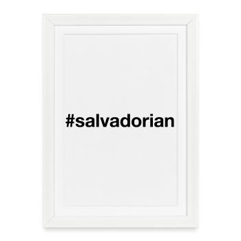 EL SALVADOR Hashtag salvadorien - Affiche encadrée (27 × 37 cm) - blanc - Devant