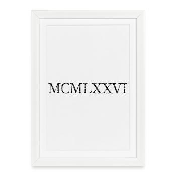 MCMLXXVI (Vintage) Jahrgang 1976 Geburtstag - Gerahmtes Poster (27 × 37 cm) - Weiß - Vorne