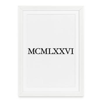 MCMLXXVI 1976 années d'anniversaire romaine - Affiche encadrée (27 × 37 cm) - blanc - Devant