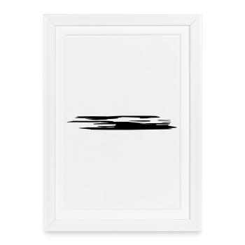 Blob Stroke Stripe Marker TOP (Vectorgraphic) - Framed poster (27 × 37 cm) - white - Front