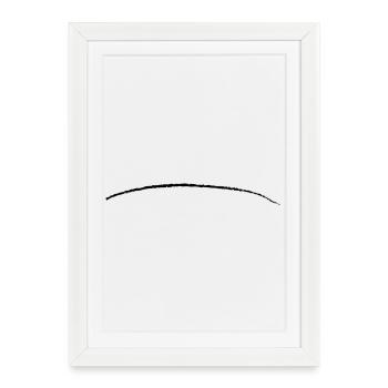 curved stroke brushstroke underscore line - Framed poster (27 × 37 cm) - white - Front