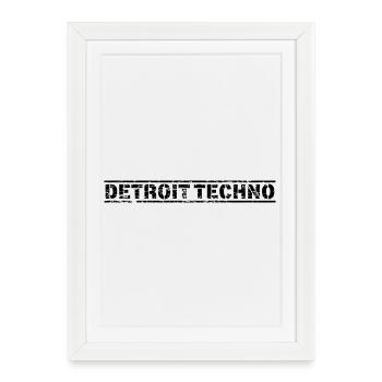 Techno de Détroit - Affiche encadrée (27 × 37 cm) - blanc - Devant