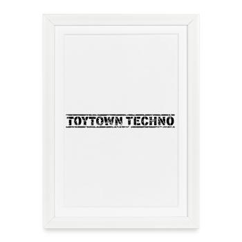 Toytown Techno - Affiche encadrée (27 × 37 cm) - blanc - Devant