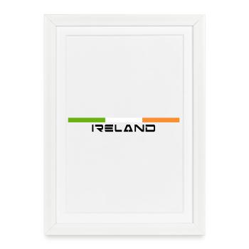 drapeau Ireland flag - Affiche encadrée (27 × 37 cm) - blanc - Devant
