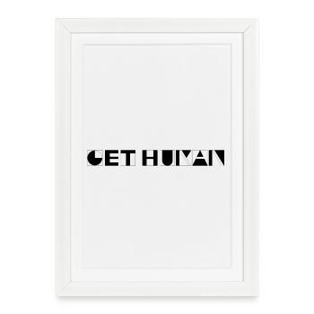 Get Human - Framed poster (27 × 37 cm) - white - Front