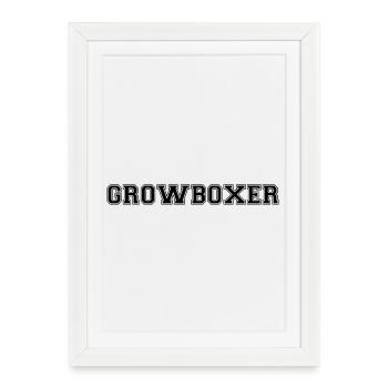Growboxer Black by Falsches Design - Gerahmtes Poster (27 × 37 cm) - Weiß - Vorne