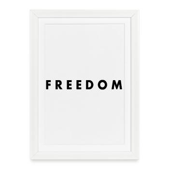 Liberté - Affiche encadrée (27 × 37 cm) - blanc - Devant