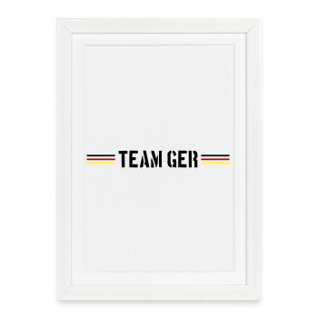 Germany Team Germany Flag - Framed poster (27 × 37 cm) - white - Front