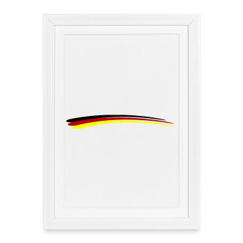 Ligne du drapeau allemand - Affiche encadrée (27 × 37 cm) - blanc - Devant