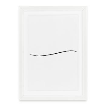 curved stroke modern creative underlined - Framed poster (27 × 37 cm) - white - Front