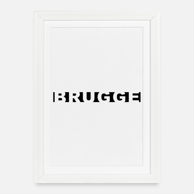 Bruges - Affiche encadrée (27 × 37 cm) - blanc