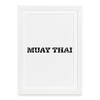 Muay Thai - Framed poster (27 × 37 cm) - white - Front