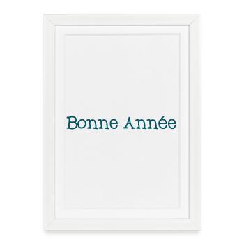 BONNE ANNEE. SAINT SYLVESTRE. NOUVELLE ANNÉE - Affiche encadrée (27 × 37 cm) - blanc - Devant
