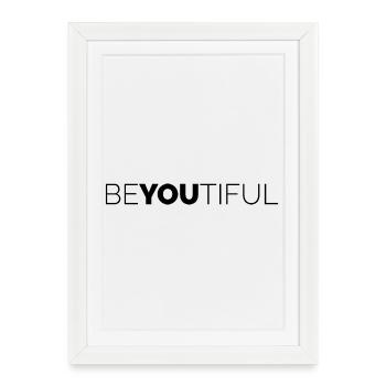 cool sayings beyoutiful motivation typography - Framed poster (27 × 37 cm) - white - Front