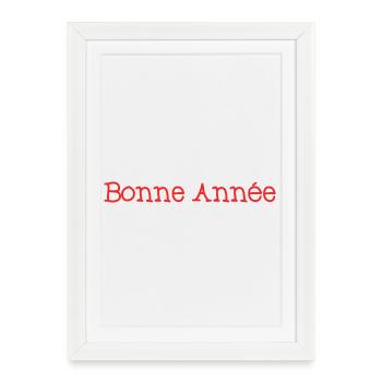 HAPPY NEW YEAR. NEW YEAR'S EVE. NEW YEAR - Framed poster (27 × 37 cm) - white - Front