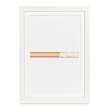Design rétro nostalgique nommé Anton - Affiche encadrée (27 × 37 cm) - blanc - Devant