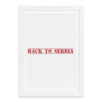 Serbia Serbien - Framed poster (27 × 37 cm) - white - Front