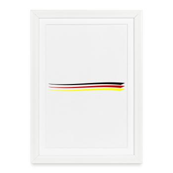Drapeau de la ligne de l’équipe allemande - Affiche encadrée (27 × 37 cm) - blanc - Devant