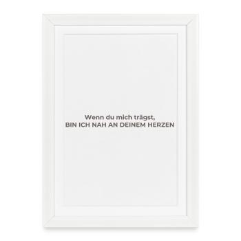 When you carry me - message of comfort - Framed poster (27 × 37 cm) - white - Front